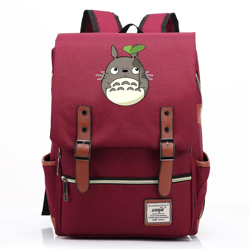 Totoro Buckle Children School bag Teenagers Student Schoolbags Women Bagpack