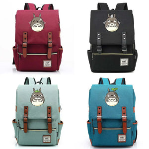 Totoro Buckle Children School bag Teenagers Student Schoolbags Women Bagpack