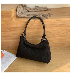 Fashionable Plush Armpit Bag Lightweight Tote Bag