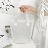Fashionable Beach Bag Cosmetics Storage Convenient Nylon Mesh Tote Bag