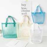Fashionable Beach Bag Cosmetics Storage Convenient Nylon Mesh Tote Bag