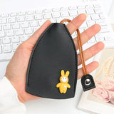Creative Pull-out Car Key Bag Leather Keys Storage Bag for Women