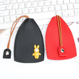 Creative Pull-out Car Key Bag Leather Keys Storage Bag for Women