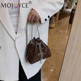 Embroidery Line PU Leather Shoulder Bag Chain for Women