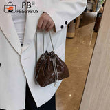 Embroidery Line PU Leather Bag One Shoulder Small Fragrance Chain