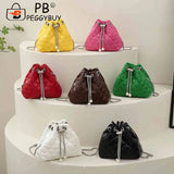 Embroidery Line PU Leather Bag One Shoulder Small Fragrance Chain