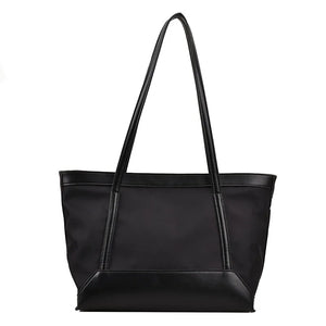 Female Bucket Shoulder Tote Handbag with Big Pockets