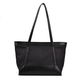 Female Bucket Shoulder Tote Handbag with Big Pockets