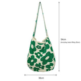 Flower Shoulder Bag Personalized Woven Handbag Large Capacity