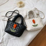Fashionable Flowers Women Shoulder Bags Handbag Casual Travel Tote Bag Female Cr