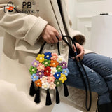 Ethnic Style Embroidered Crossbody Bag Woven Shoulder Handbag