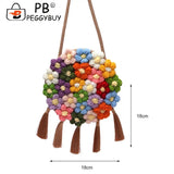 Ethnic Style Embroidered Crossbody Bag Woven Shoulder Handbag