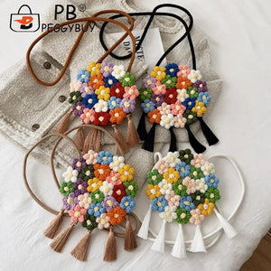 Ethnic Style Embroidered Crossbody Bag Woven Shoulder Handbag