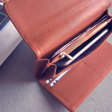 Hollow Tri-Fold Long Retro Wallet, High-Quality Choice for Young Ladies