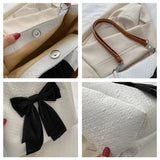 Large-capacity Women's Bowknot Tote Bag Fresh Casual Shoulder Bag