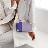Metal Handle Box Ladies Clutch Bag Purses Women Chain Bag Totes