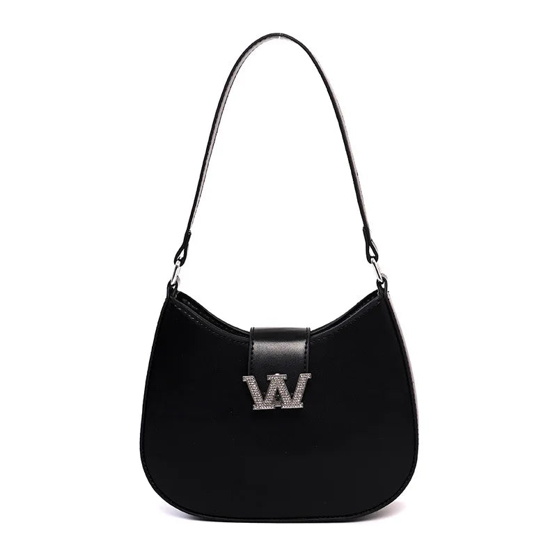 Solid Underarm Bag Crossbody Handbag for Women