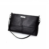 Small Square Shoulder Bag Women Retro PU Leather Casual Flap Handbag