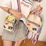 Transparent Shape Backpack Harajuku School Book Bag