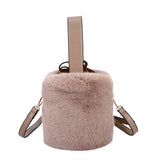 Versatile Wool Shoulder Bag Small Bag Women's Crossbody Bucket Bag
