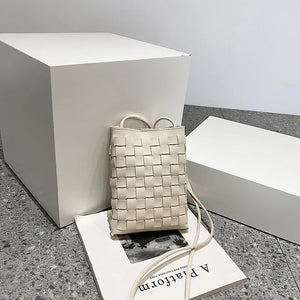 Woven Small Bag Women's Mini Messenger Shoulder Bag