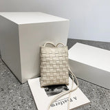 Woven Small Bag Women's Mini Messenger Shoulder Bag