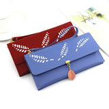 Leaf Handbag Long Purse for Women
