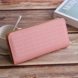 Women's Zipper Wallet Diagonal Plaid Handbag Classic Wallet