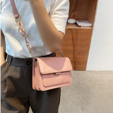 Fashion Texture Commuter Bag Small Square Bag Casual Messenger Chain Bag