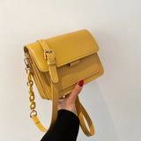 Fashion Texture Commuter Bag Small Square Bag Casual Messenger Chain Bag