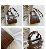 Faux Fur Bordered Messenger Bag Women's Handbag