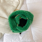 Faux Fur Chain Women's Shoulder Bag Soft Crossbody Bag Handbags