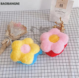 Faux Fur Flower Crossbody Bag Plush Women's Shoulder Messenger Bag