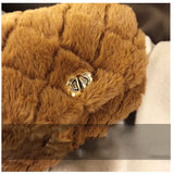 Faux Fur Crossbody Bag Plush Purses Handbag Female Phone Shoulder Wallet