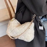 Faux Fur Crossbody Bag Plush Purses Handbags Female Phone Shoulder Bag