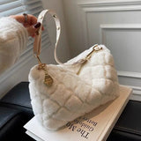 Faux Fur Crossbody Bag Plush Purses Handbags Female Phone Shoulder Bag