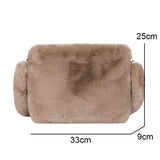 Soft Plush Faux Fur Large Capacity Handbag