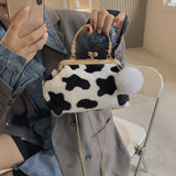 Leopard Cow Pattern Crossbody Bag for Women