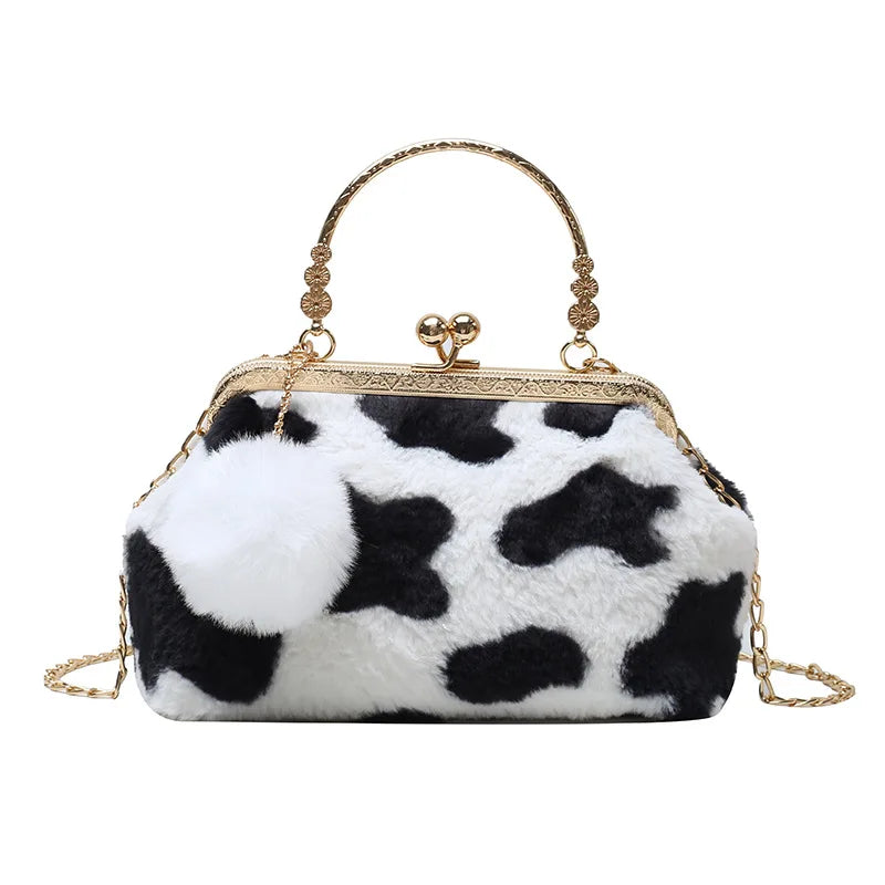 Leopard Cow Pattern Crossbody Bag for Women