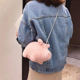 Faux Fur Shoulder Bag Plush Crossbody Bag Winter Party Purse Bag