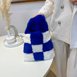 Faux Fur Shoulder Bag Plush Totes Evening Clutches