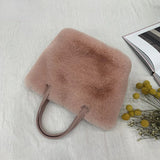 Winter Plush Shoulder Bag Small Tote Purse