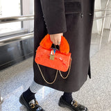 Faux Fur Handle Acrylic Clutch Purse for Women Evening Bag