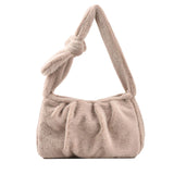 Soft Plush Faux Fur Tote Bag Large Capacity Handbag