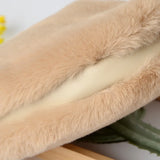Faux Fur Winter Women Handbags Plush Heart Shaped Shoulder Bag