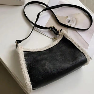 Faux Fur Women Shoulder Bag Leather Handbags Crossbody Ladies Handbag
