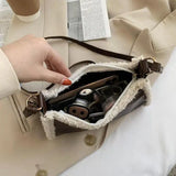 Faux Fur Women Shoulder Bag Leather Handbags Crossbody Ladies Handbag