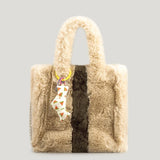Faux Fur Women's Tote Bag Soft Plush Shoulder Messenger