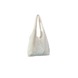 Faux Lamb Wool Women's Vest Shoulder Bag Embroidery Female Plush Tote Bags