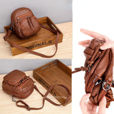 Vintage Shoulder Bag Crossbody Mini Phone Multi-Pocket